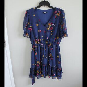 Express Blue Floral Dress